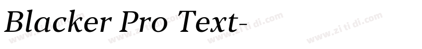 Blacker Pro Text字体转换
